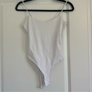 White Zara spaghetti strap body suit